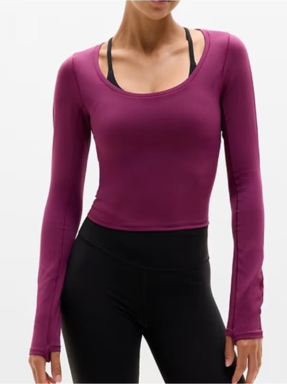 Athleta transcend top XXS in plum like new